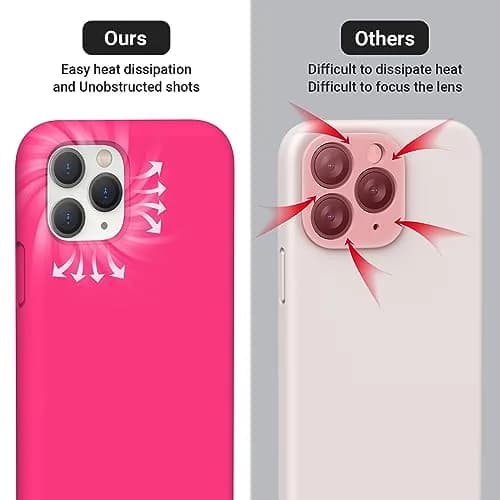 K TOMOTO Liquid Silicone Case for iPhone 11 Pro Max 6.5 Inch | Hot Pink, Slim Fit, MagSafe Compatible thumbnail 3