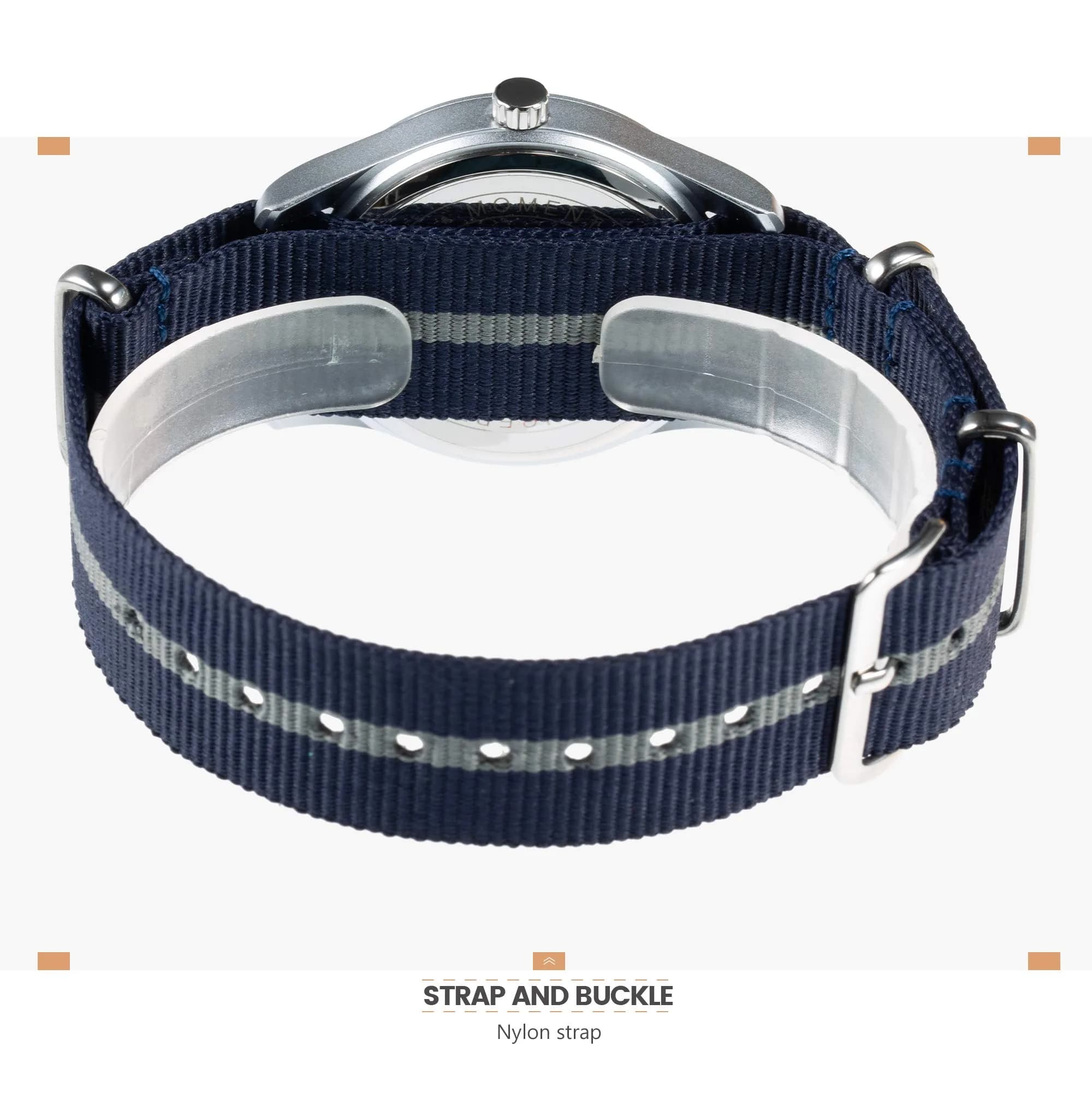 Infantry Military Quartz Watch 38mm (1.5 in) | Glow-in-the-Dark Dial, Blue Nylon Strap - view 7