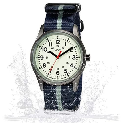 Infantry Military Field Watch 38mm (1.5 inch) | Luminous Dial, Blue Nylon Strap thumbnail 8