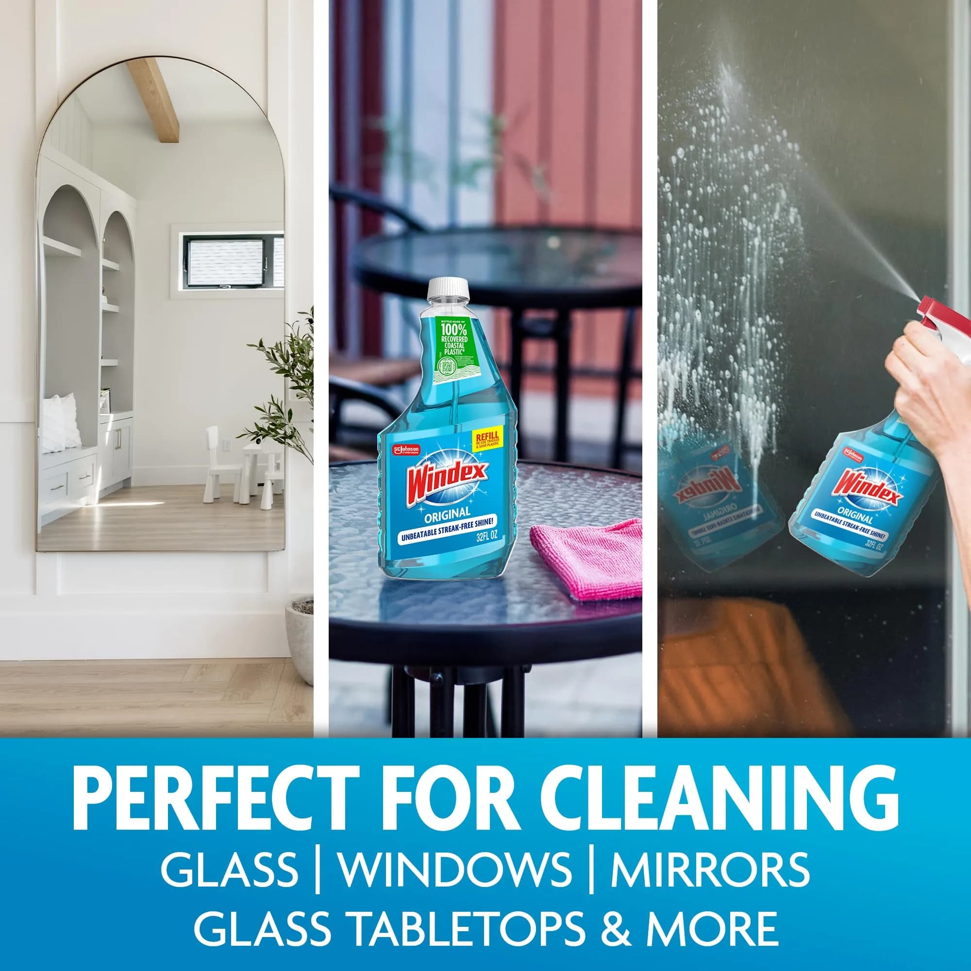 Windex Original Glass Cleaner Spray 946ml (32 Fl Oz) | Streak-Free Shine for Windows & Surfaces - view 2