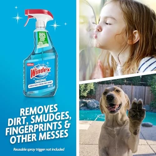Windex Original Glass Cleaner Spray 946ml (32 Fl Oz) | Streak-Free Shine for Windows & Surfaces thumbnail 3