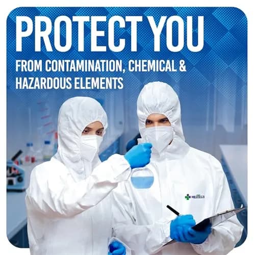 Medtecs Disposable Hazmat Suit Type 5/6 | 6 Sizes, Breathable & Snug Fit (en_US) thumbnail 5