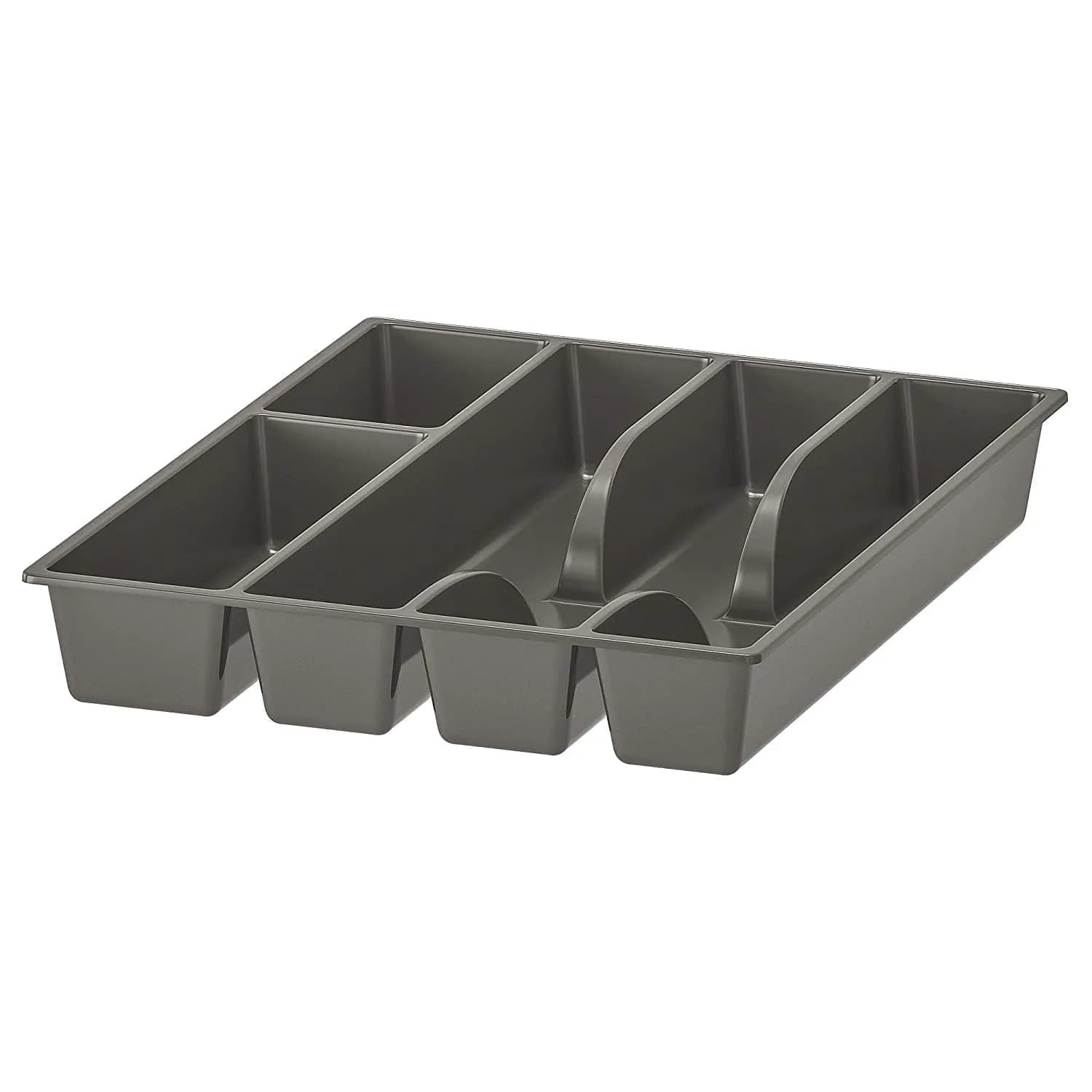 IKEA Grey Cutlery Tray Drawer Organizer 31x26 cm (12x10 '') | 5 Compartments for Kitchen Utensils - main product image