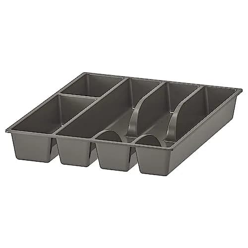 IKEA Grey Cutlery Tray Drawer Organizer 31x26 cm (12x10 '') | 5 Compartments for Kitchen Utensils thumbnail 1