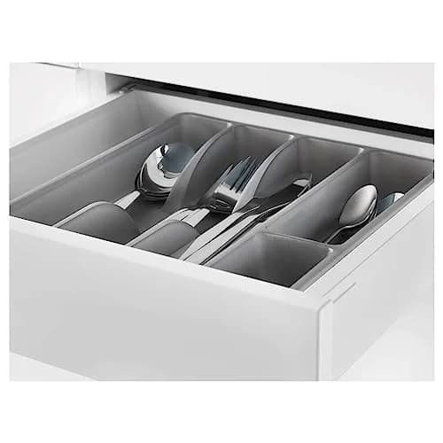 IKEA Grey Cutlery Tray Drawer Organizer 31x26 cm (12x10 '') | 5 Compartments for Kitchen Utensils thumbnail 2