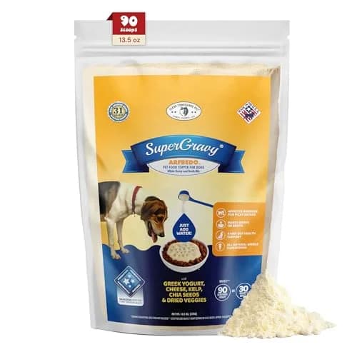 CLEAR CONSCIENCE PET® Arfredo SuperGravy Dog Food Topper Hydration Broth Mix 13.5 oz | Greek Yogurt & Cheese Blend for All Life Stages thumbnail 1