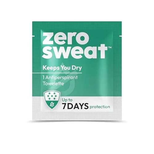 ZeroSweat Clinical Strength Antiperspirant Wipes | 10 Count (100ml Total) | Reduces Armpit Sweat thumbnail 3