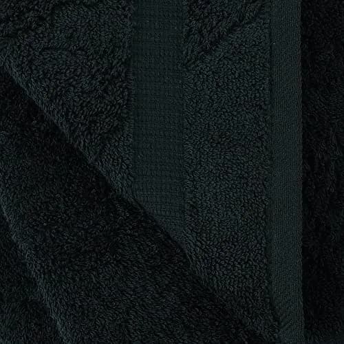 Towel Bazaar Washcloths 13x13 Inches, 4-Pack Black | 100% Turkish Cotton, Gentle on Sensitive Skin thumbnail 3