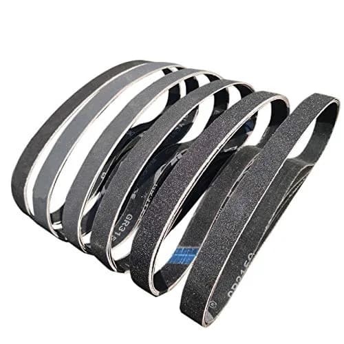 Tonmp Silicon Carbide Sanding Belts 1 x 30 Inch | Assorted Grits for Metal & Glass Work thumbnail 1
