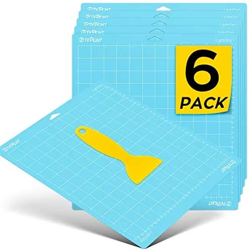 HTVRONT Light Grip Cutting Mat 12x12 Inch, 6 Pack, Blue | Self-Healing PVC for Quilting & Crafting thumbnail 1