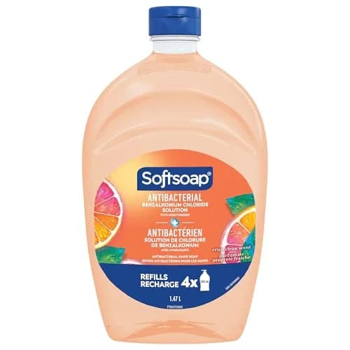 Softsoap Antibacterial Liquid Hand Soap Refill Crisp Clean Scent 1.47L (50 Fl Oz) | Eliminates 99.9% of Bacteria thumbnail 1