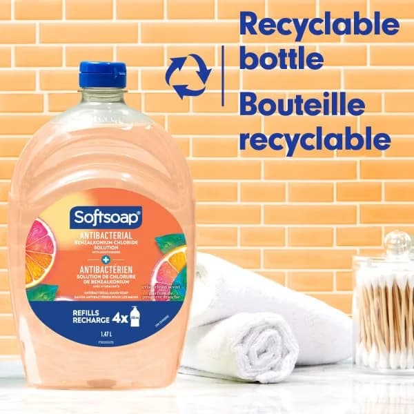 Softsoap Antibacterial Liquid Hand Soap Refill Crisp Clean Scent 1.47L (50 Fl Oz) | Eliminates 99.9% of Bacteria - view 2