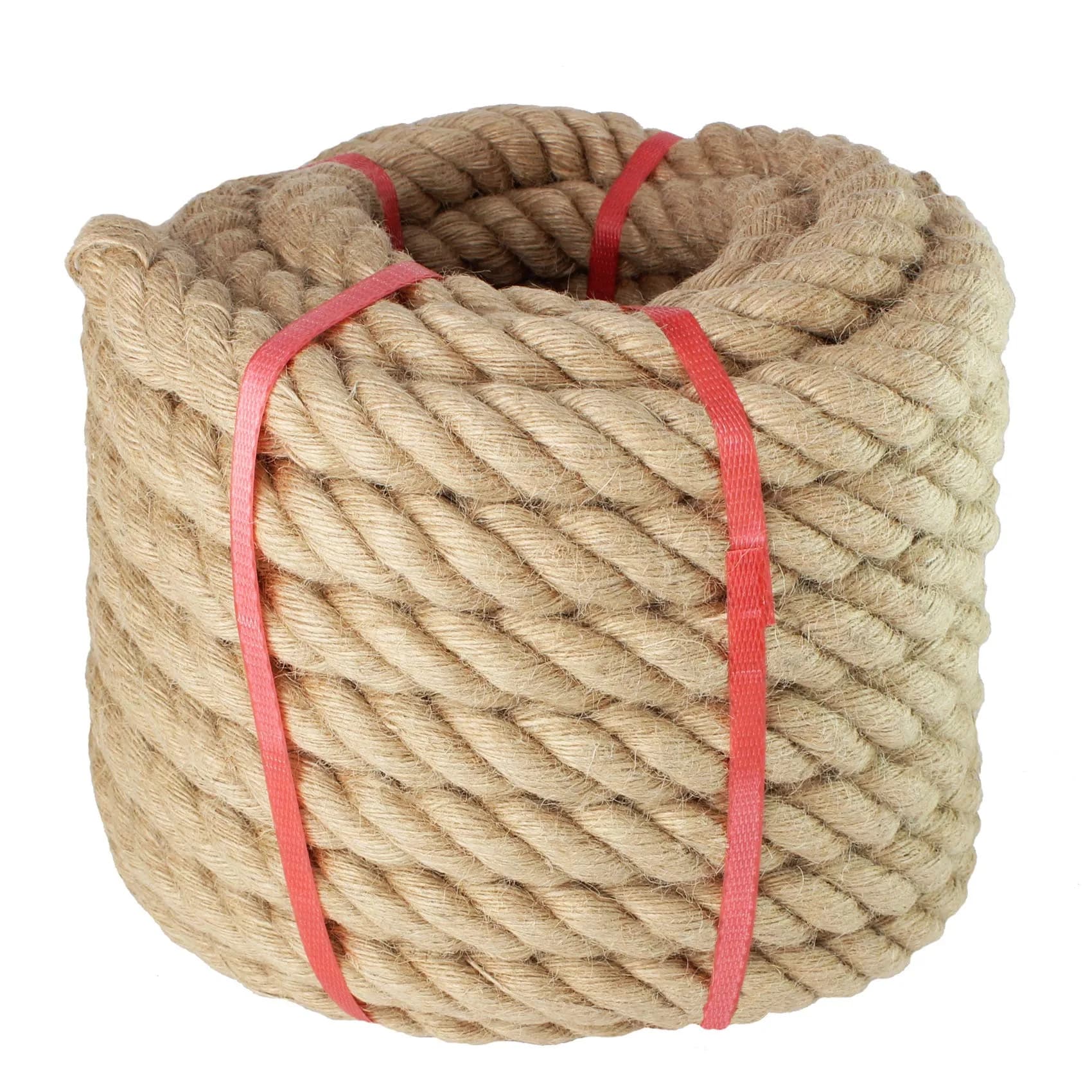 VEITHI Manila Rope 1 Inch x 50 Feet | Natural Twisted Fiber for Landscaping, Crafts, Marine Use - main product image