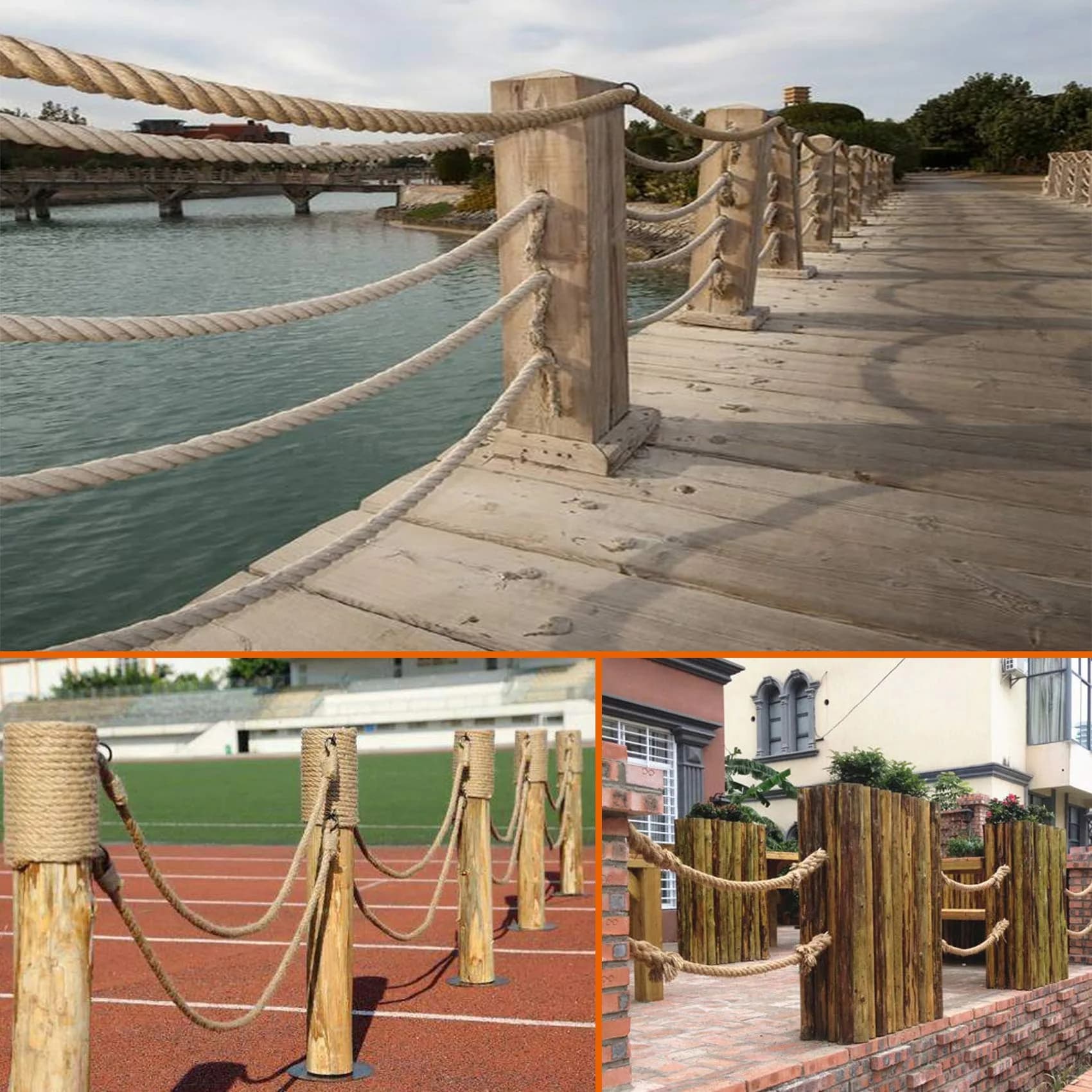 VEITHI Manila Rope 1 Inch x 50 Feet | Natural Twisted Fiber for Landscaping, Crafts, Marine Use - view 6