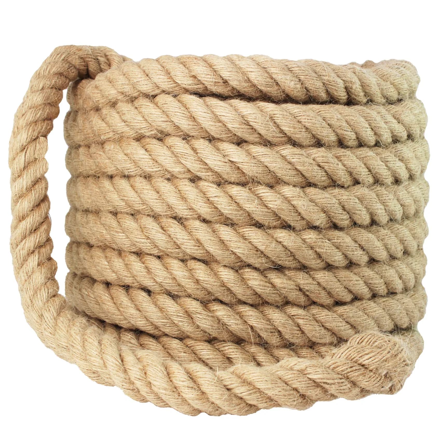 VEITHI Manila Rope 1 Inch x 50 Feet | Natural Twisted Fiber for Landscaping, Crafts, Marine Use - view 3