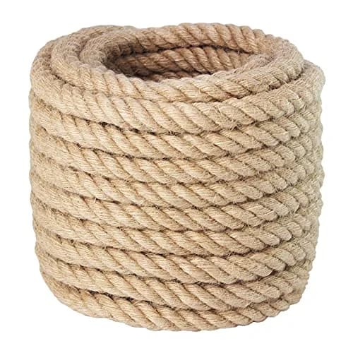 VEITHI Manila Rope 3/4 Inch x 50 Feet | Natural Twisted Rope for Landscaping, Crafts, Marine, Tie-Downs thumbnail 1