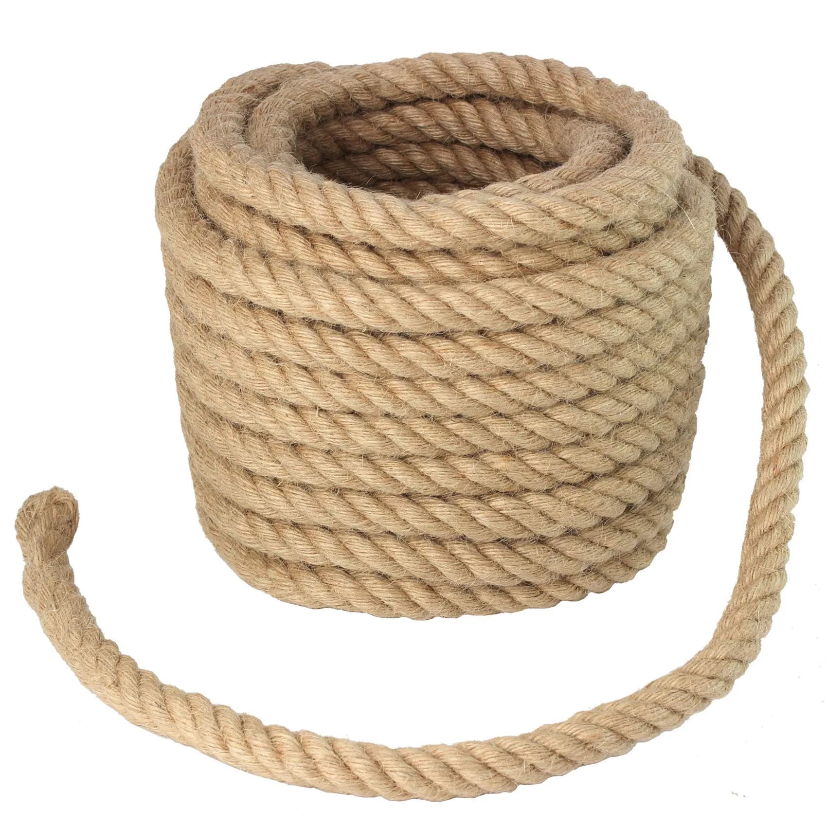 VEITHI Manila Rope 3/4 Inch x 50 Feet | Natural Twisted Rope for Landscaping, Crafts, Marine, Tie-Downs - view 7