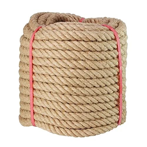 VEITHI Manila Rope 3/4 Inch x 50 Feet | Natural Twisted Rope for Landscaping, Crafts, Marine, Tie-Downs thumbnail 2