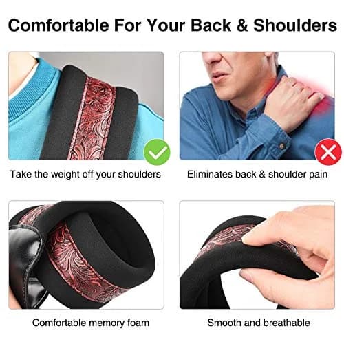 LEKATO Bass Guitar Strap - 3" Wide, Padded, Adjustable 45" to 55" | Comfortable, Durable & Safe for Heavy Guitars thumbnail 4