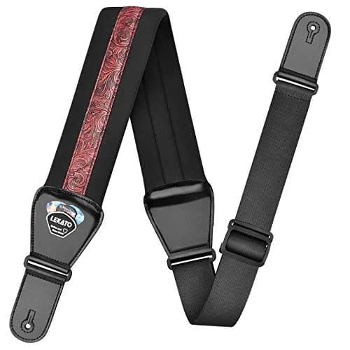 LEKATO Bass Guitar Strap - 3" Wide, Padded, Adjustable 45" to 55" | Comfortable, Durable & Safe for Heavy Guitars thumbnail 7