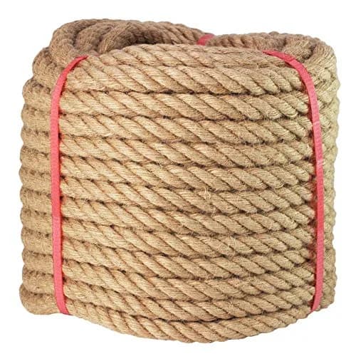 VEITHI Manila Rope 3/4 Inch (19mm) x 100 Feet (30.48m) | Natural Twisted Jute Fiber for Crafts & Tie-Downs thumbnail 7