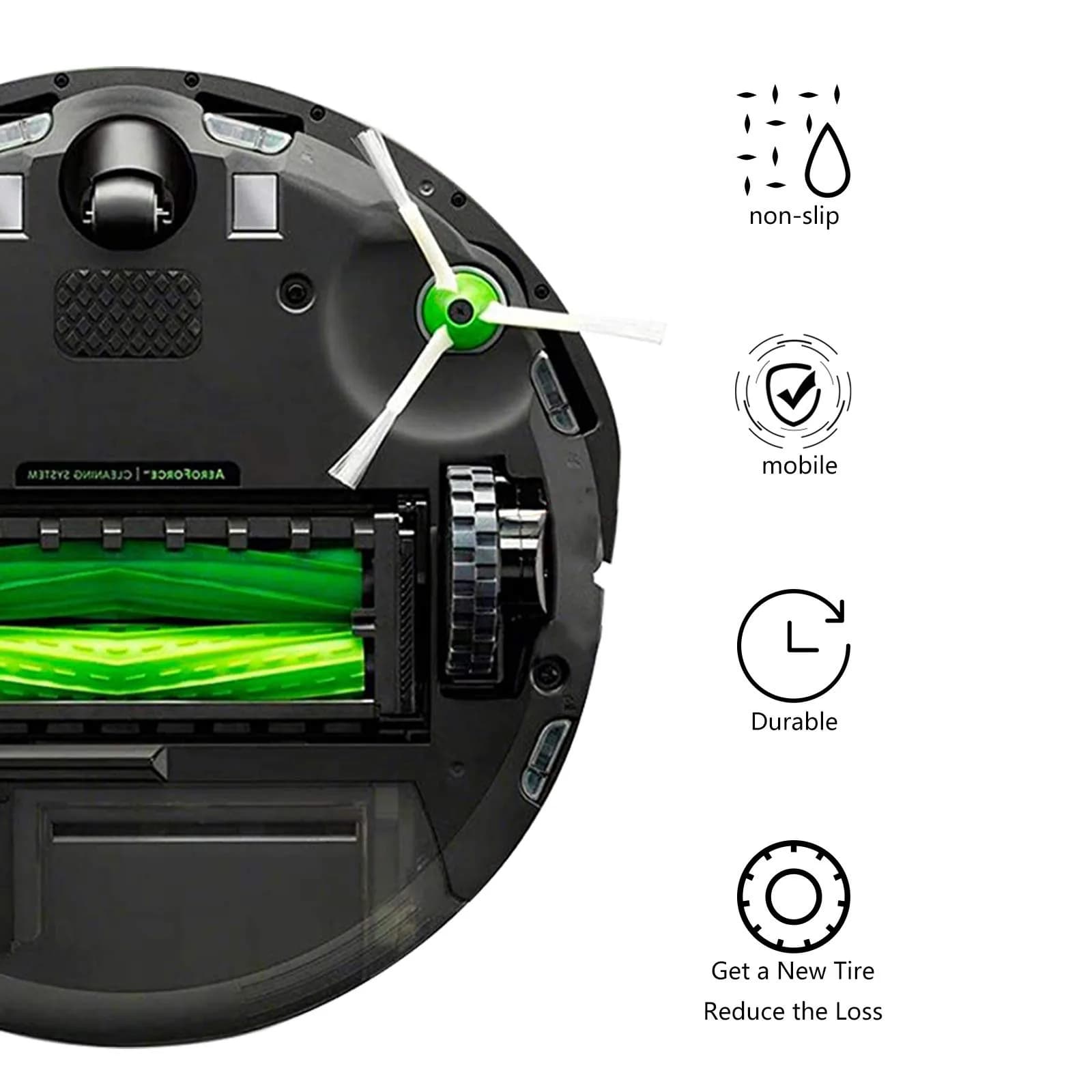 Garbage fighter 2-Wheel Replacement Kit for iRobot Roomba 600 Series Vacuum Cleaners (Black) - view 3