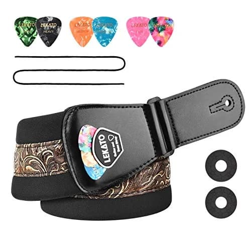 LEKATO Bass Guitar Strap - 3" Wide, Padded, Adjustable 45" to 55" | Comfortable & Durable thumbnail 9