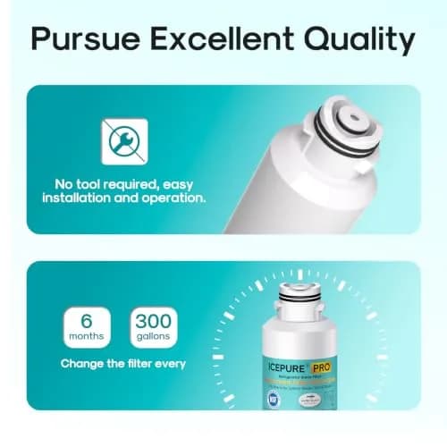 ICEPURE PRO DA29-00020B Refrigerator Water Filter 23.1cm (9.1in) | NSF 401 & 53 Certified for Pharmaceuticals, Lead, Mercury thumbnail 8