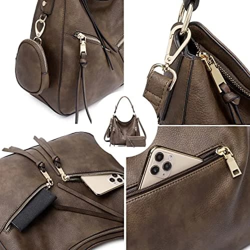 lapsting Vegan 3pcs Hobo Handbags for Women 14inch-18inch | Versatile Boho Shoulder Bag Set thumbnail 3