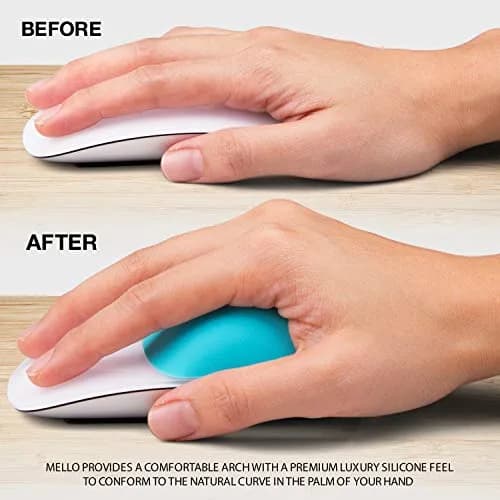 ELEMENTING Mello Silicone Cushion for Apple Magic Mouse 1 & 2 | Comfortable, Durable & Stylish (One Size, Tuxedo Black) thumbnail 5