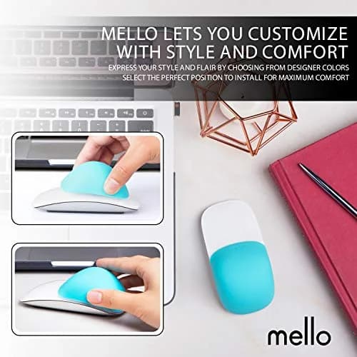 ELEMENTING Mello Silicone Cushion for Apple Magic Mouse 1 & 2 | Comfortable, Durable & Stylish (One Size, Tuxedo Black) thumbnail 6