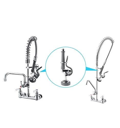 BESTJEEF Commercial Sink Sprayer Head 1.42 GPM Chrome Finish | Restaurant Kitchen Faucet Part thumbnail 7