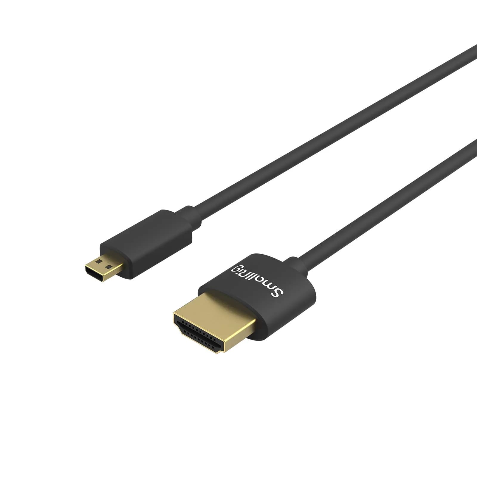 SMALLRIG Ultra-Slim 4K HDMI Cable 35cm (Micro to HDMI) | 4K@60Hz HDR 2.0, Flexible TPE for Sony A7RIII/Fujifilm XT4 - main product image
