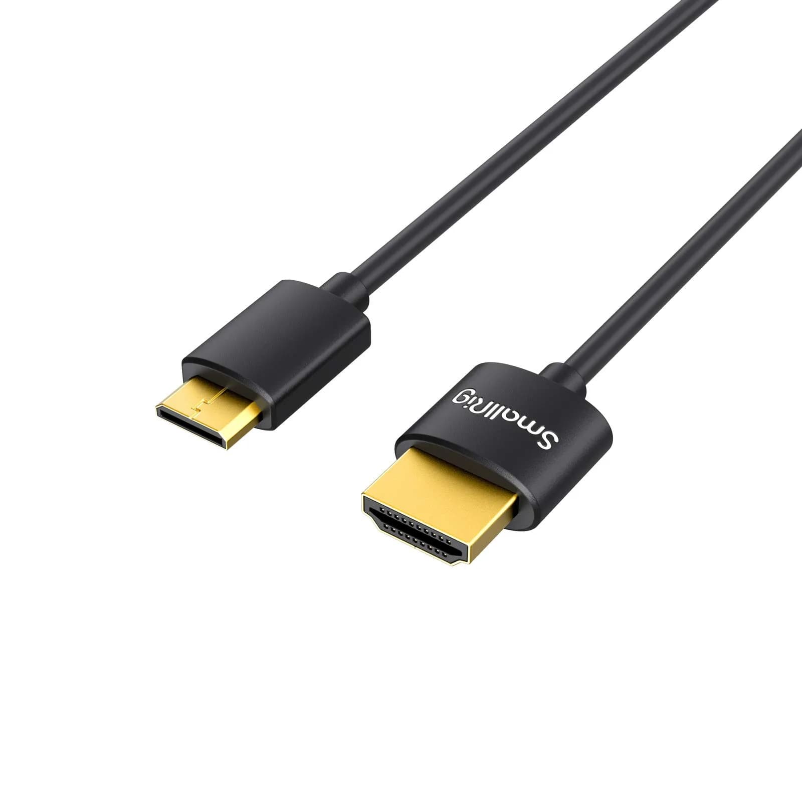 SMALLRIG Ultra Thin HDMI Cable 100cm (3.28ft) | 4K 60Hz HDMI 2.0 Micro to Full HDMI Cord — 55CM(C to A)