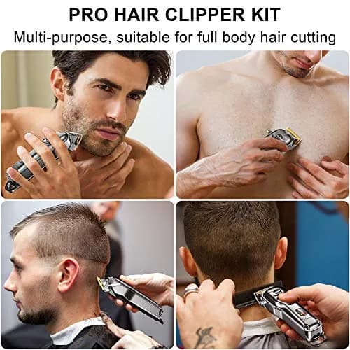 Hatteker Hair Cutting Kit Pro for Men, 17 Piece Set | Professional Cordless Beard Trimmer with 300 Min Runtime thumbnail 5