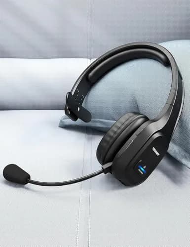TECKNET Trucker Bluetooth Headset with AI Noise Canceling Mic, 32 Hrs Playtime | USB Dongle Included thumbnail 8