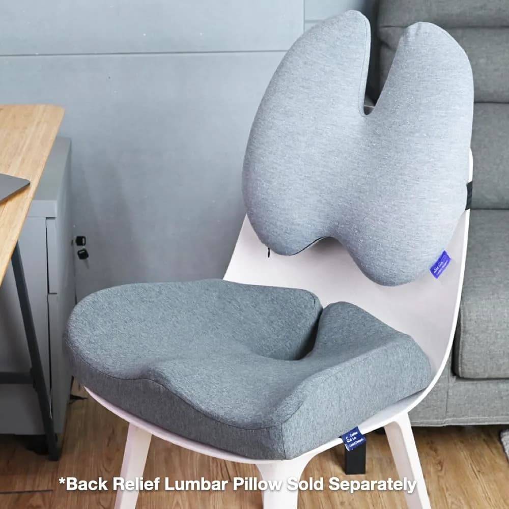 C CUSHION LAB Patented Pressure Relief Seat Cushion for Long Sitting Hours | Ergonomic Memory Foam for Hip, Tailbone, Coccyx, Sciatica - Wellness Green - view 8