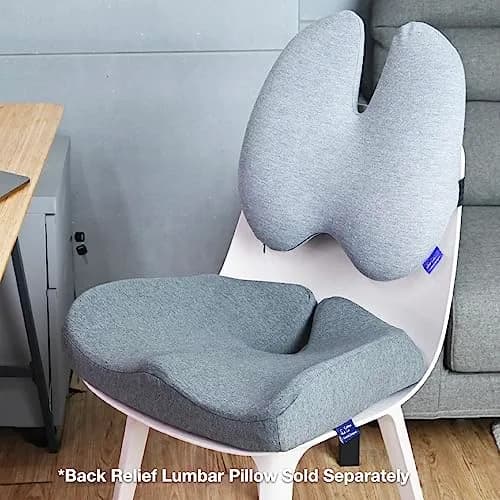 C CUSHION LAB Patented Pressure Relief Seat Cushion for Long Sitting Hours | Ergonomic Memory Foam for Hip, Tailbone, Coccyx, Sciatica - Wellness Green thumbnail 8