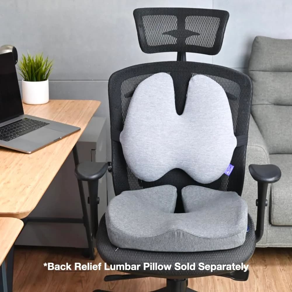 C CUSHION LAB Patented Pressure Relief Seat Cushion for Long Sitting Hours | Ergonomic Memory Foam for Hip, Tailbone, Coccyx, Sciatica - Wellness Green - view 9