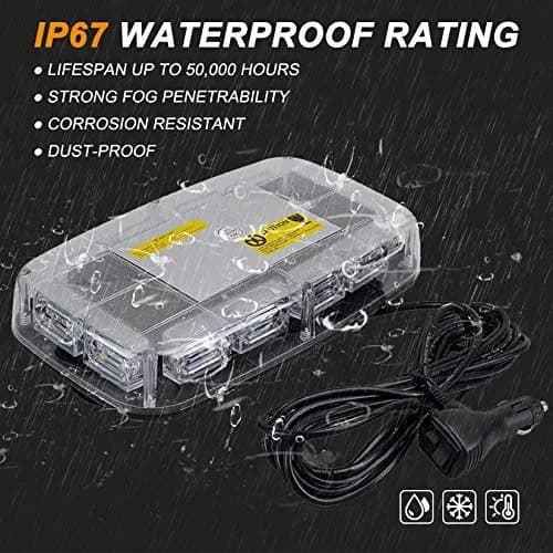 ASPL 48LED Roof Top Strobe Lights with Magnetic Base | Waterproof Emergency Warning Light for Vehicles thumbnail 6
