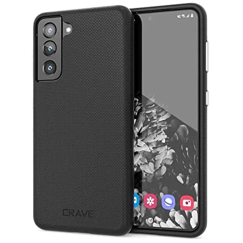 Crave Dual Guard for Samsung Galaxy S21 Case - Black | Dual Layer TPU/PC Protection (6.2") thumbnail 1