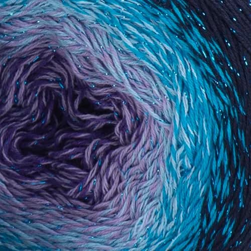 YarnArt Flowers Moonlight Gradient Cotton Acrylic Yarn 250g | Shiny Multicolor with Metallic Lurex thumbnail 2