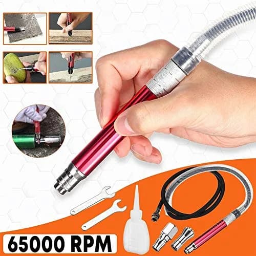CALIDAKA Micro Air Die Grinder 3mm | High Speed, Light & Durable for Metal & Wood (65000 RPM) thumbnail 3