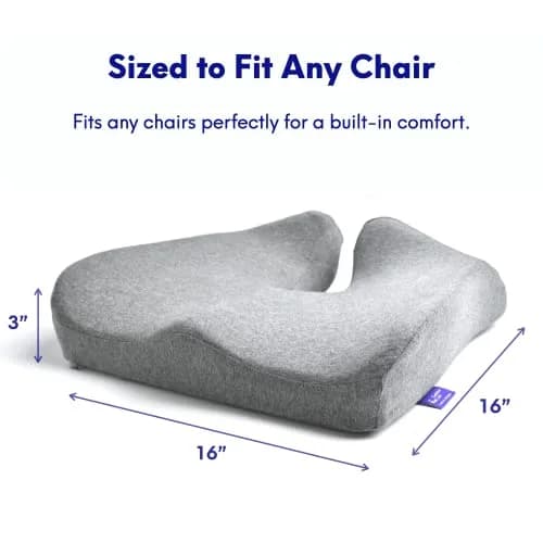 C CUSHION LAB Patented Pressure Relief Seat Cushion for Long Sitting Hours | 43.2 cm (17 in) x 40.6 cm (16 in) thumbnail 6