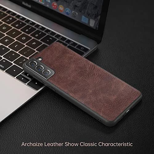 SALAWAT Galaxy S21 Case, Slim PU Leather Vintage Shockproof Phone Cover 6.2inch | Lightweight Hybrid Protection thumbnail 4