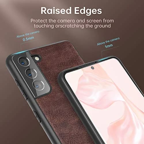 SALAWAT Galaxy S21 Case, Slim PU Leather Vintage Shockproof Phone Cover 6.2inch | Lightweight Hybrid Protection thumbnail 5