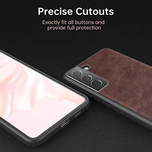 SALAWAT Galaxy S21 Case, Slim PU Leather Vintage Shockproof Phone Cover 6.2inch | Lightweight Hybrid Protection thumbnail 3