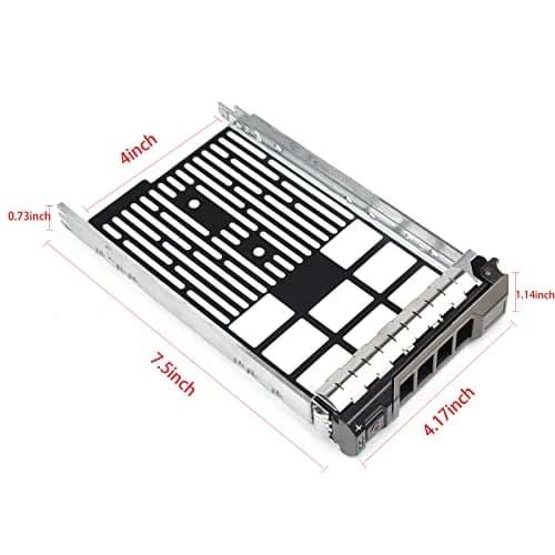 Heretom 3.5" F238F SAS SATA Hard Drive Caddy Tray | Compatible with Dell PowerEdge R710 R610 R515 R510 R415 R410 R320 R310 T710 T610 thumbnail 3