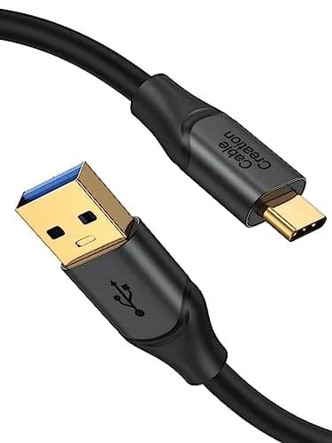 CableCreation Black 5FT/1.5m USB A to USB C Cable - 10Gbps Data Transfer & 60W Charging - main product image