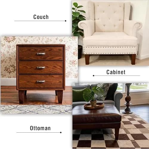 SHANJUE 8 Inch Wood Couch Legs 1500lbs Heavy Duty Square Furniture Feet | Supports Heavy Furniture & Robot Vacuum Clearance thumbnail 9